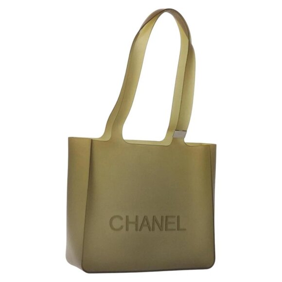 CHANEL Shoulder Bag Rubber Gray CC Auth bs25860 - Picture 1 of 16